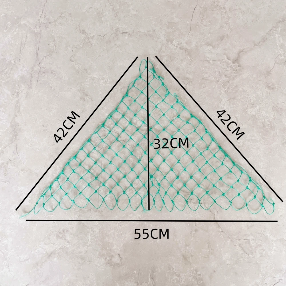 

10PCS Nylon Fishing Net Triangle Shape 100% Hand-woven Nets Decorate Nets 55x42cm Fencing Heavy-Duty Nets Mesh 5cm Craft Net DIY