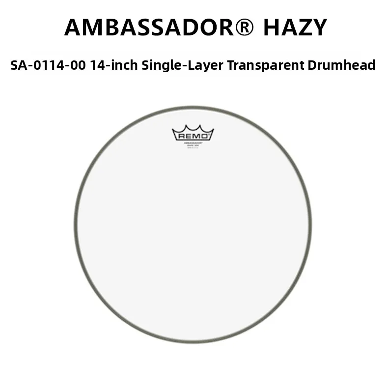 Parches de Tambor Transparentes Esmerilados REMO, Parches de Tambor de Una o Dos Capas, 3 y 4 Puadas, Parche Superior e I...