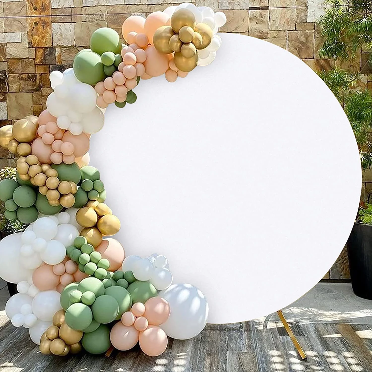 

White Round Backdrop Cover Birthday Party Baby Shower Wedding Decor Circle Photography Background Photostudio Photocall Supplies