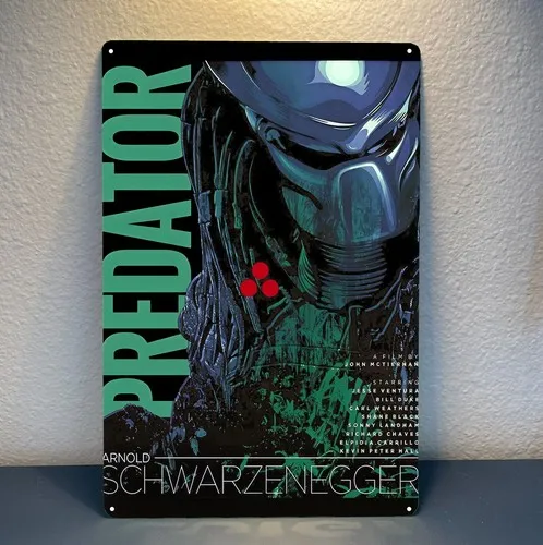 Pôster Metálico do Filme Predador - Placa de Metal Colecionável Tamanho: