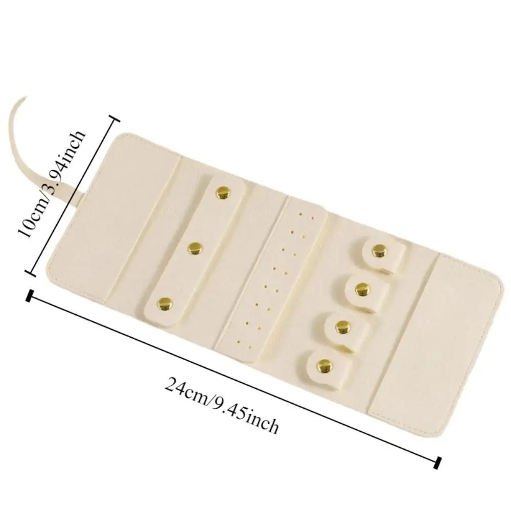 Portable Microfiber Multi-functional Jewelry Roll Bag Travel Bags Soft Foldable Jewelry Case Foldable Jewelry Storage Bag Travel