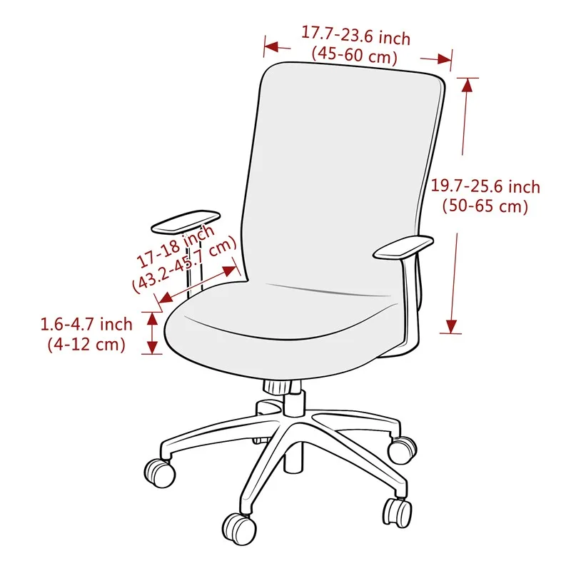 1PC Elastic Office Chair Cover Jacquard Computer Armchair Cover Home Lift Rotating Gaming Chair Seat Case Study Room Hotel