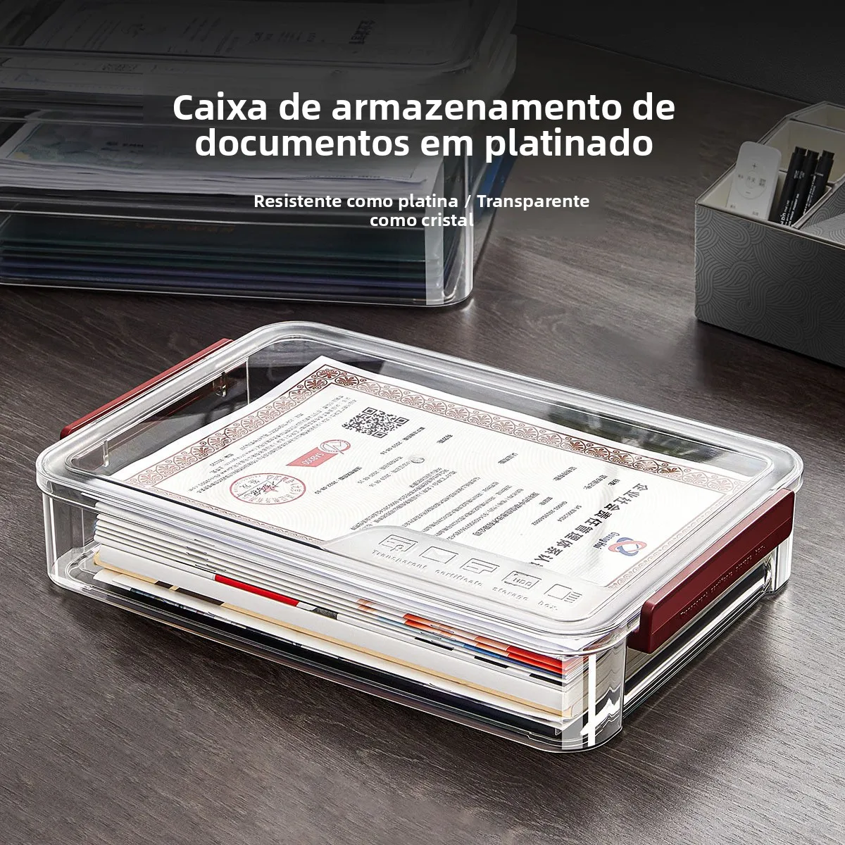 family-document-storage-box-real-estate-household-registry-book-bag-manual-card-holder-pu-leather-printed-functional-bag