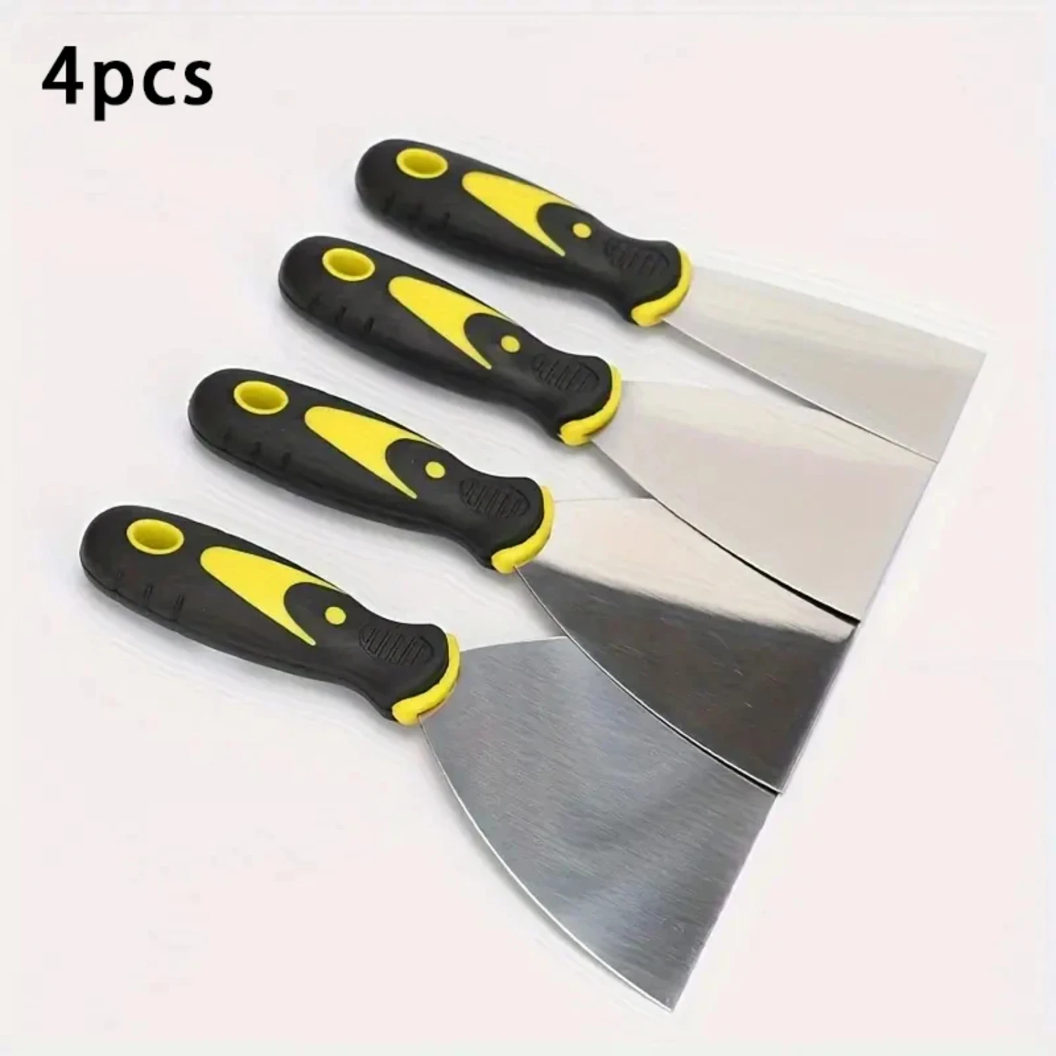 „Wysokiej jakości zestaw 4 szpachlowych skrobaków do ścian – trwałe narzędzia do malowania zapewniające wydajność – rozmiary 2