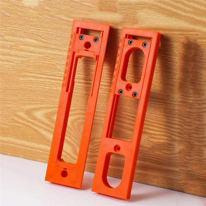 HRBAJ-Adjustable Door Frame Hinge Template Router Jig, Door Hinge Jig Installation Kit Fits Most Doors