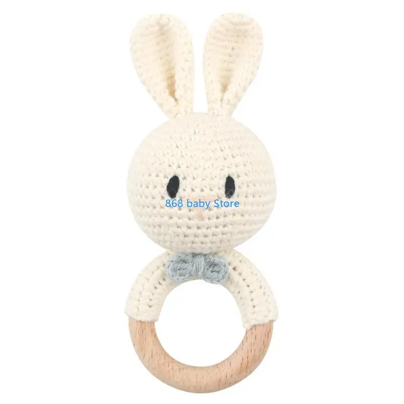 29EE الخشب الطفل حشرجة الموت الكروشيه لعبة اليدوية الوليد لعبة التنمية المبكرة قبضة هدية #2