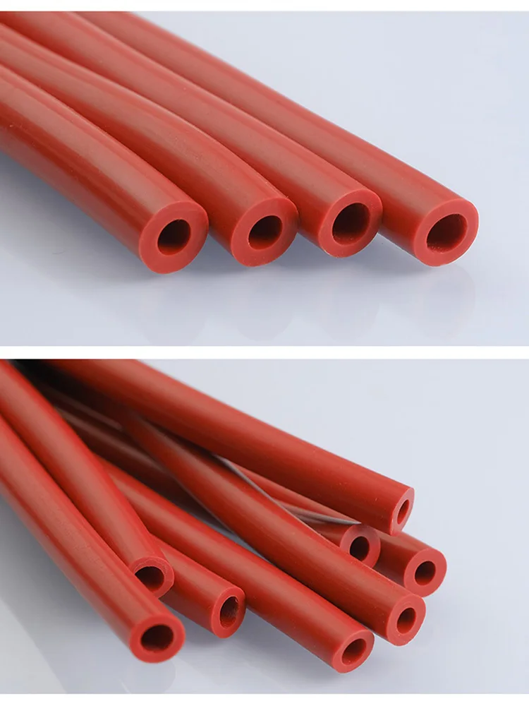 ID 2/3/4/5/6/7/8/10/12/14/15/16/19mm Rust Red Silicone Soft Tube Flexible Food Grade High Temperature Hose Highs Quality