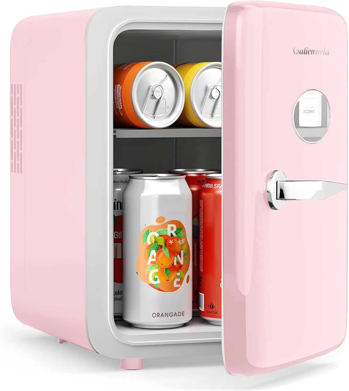 

Mini Skincare Fridge 4L, Portable Cooler for Makeup, Skincare & Drinks, Bedroom or Office Use, Dual Temperature, Leather