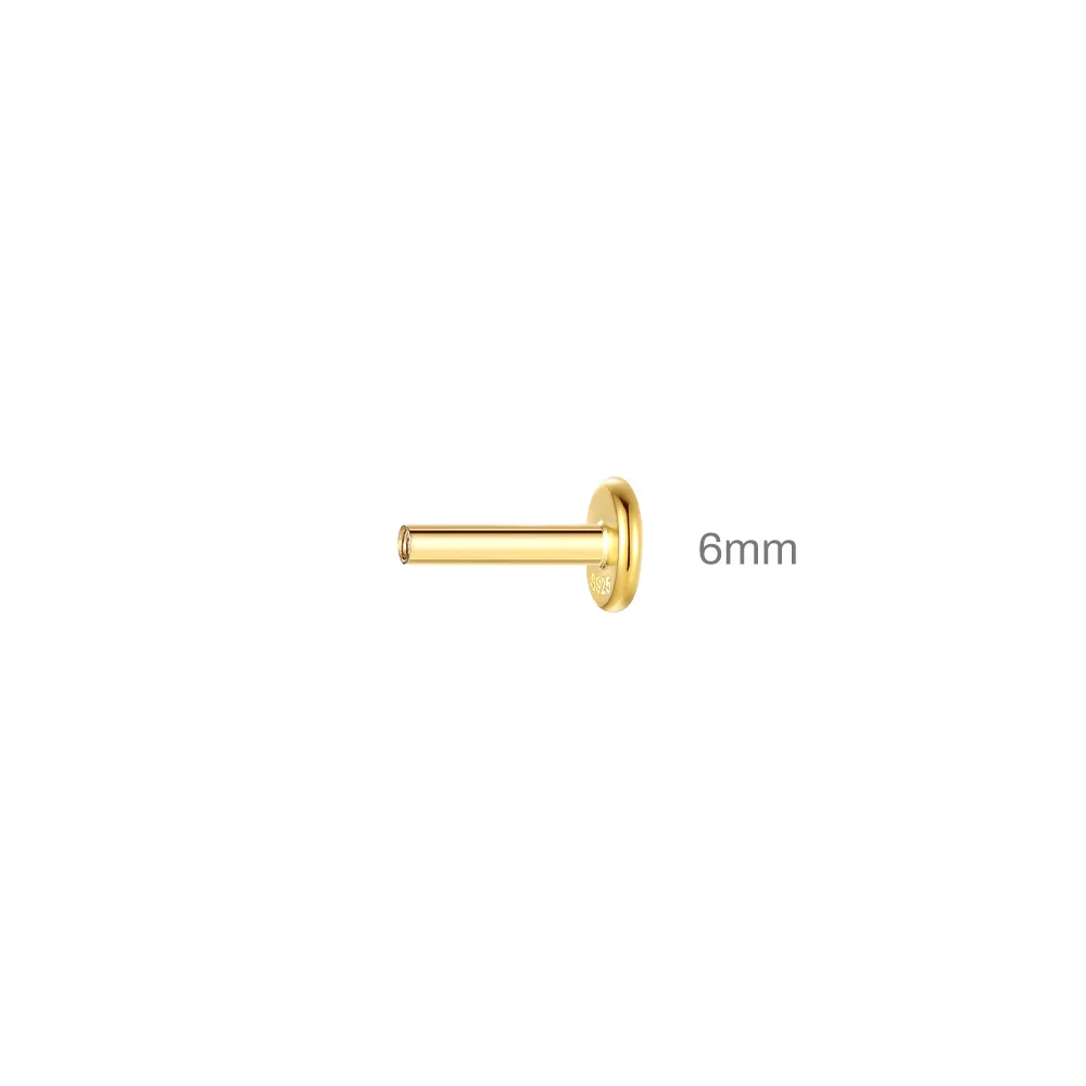 CANNER 1PC 5/6mm Flat Head Puncture Threaded Rod Accessory For Women 18K Gold Fine Jewelry - Image 3