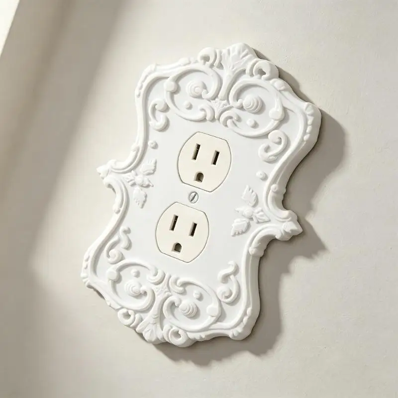 Toggle Light Switches Cover, Plastic Trim with Raised Relief and Elegant Detail Around Existing Outlet or Fixture M4YD