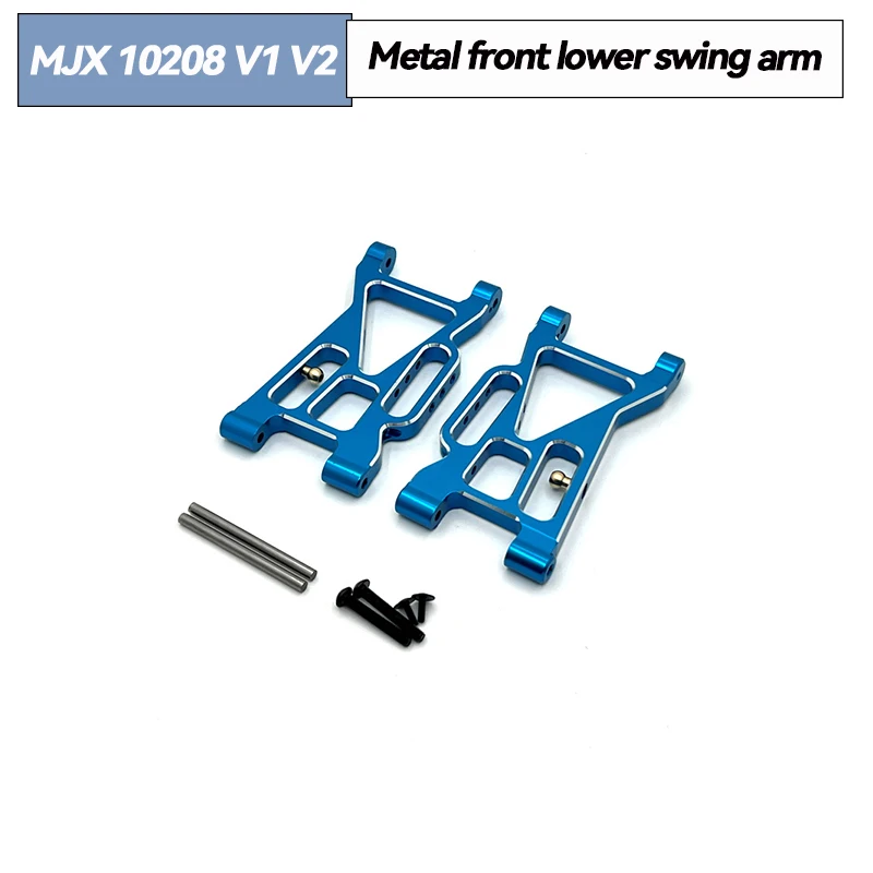 أجزاء ترقية من سبائك الألومنيوم باللون الأزرق لـ MJX 1/10 10208 V1 V2 RC سيارات محرك رمح التوجيه مجموعة C-نوع مقعد امتصاص الصدمات