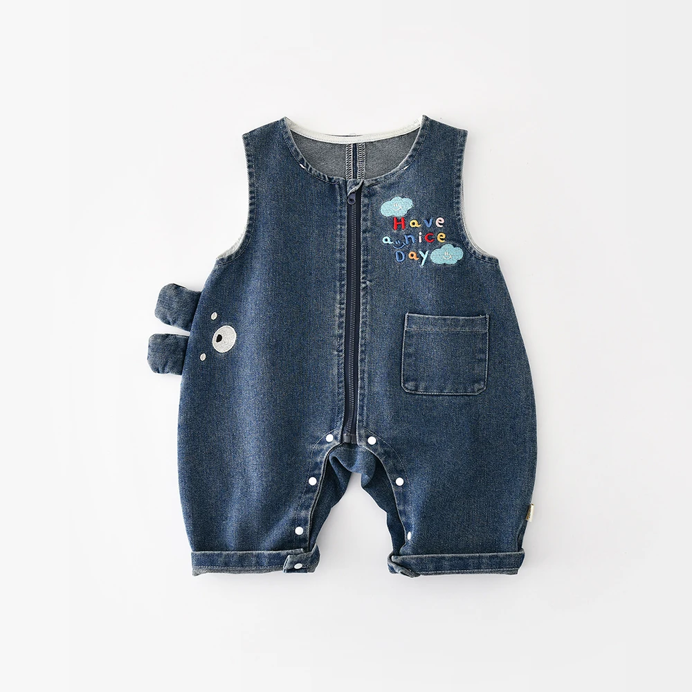 MILANCEL Autumn Children's Overall 6M-5T Cartoon Letter Overall for a Boy Cowboy Children's Clothing Soft Girls' Jumpsuit