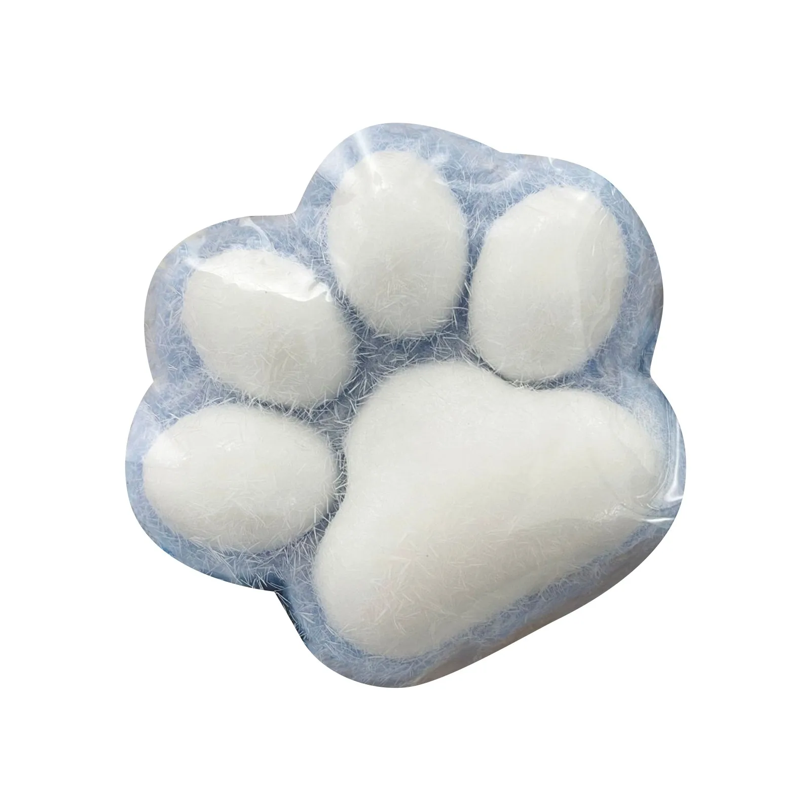 1Pc Squishy Transparent Cat Claws Squeeze Toys Kids Adult Soft Pinch Pop Fidget Toys with Butterfly Beads New Year XMAS Gift