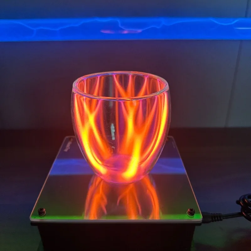 High-tech cup bar wireless luminous glass beer cup element ion cup electronic transition