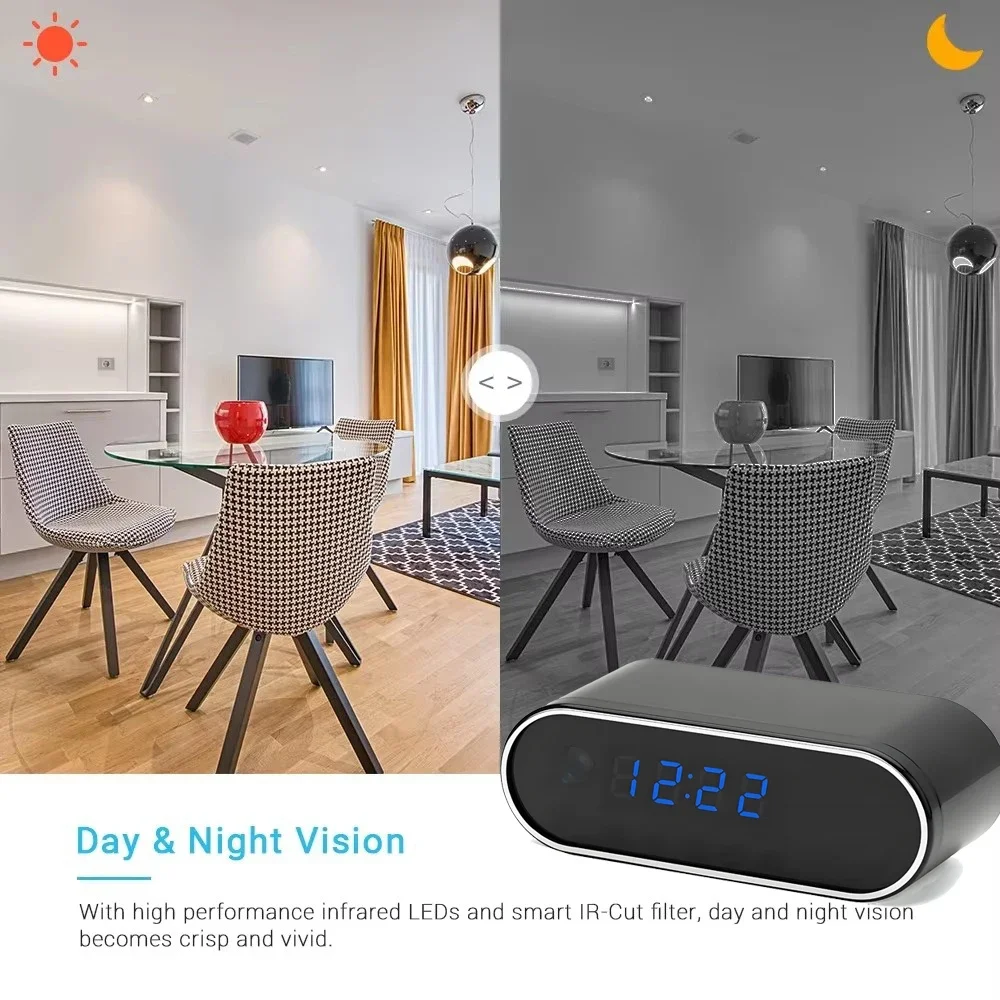 1080P FHD remote viewing camera supports WiFi 2.4G motion detection, infrared night vision, home wireless Mini Camera
