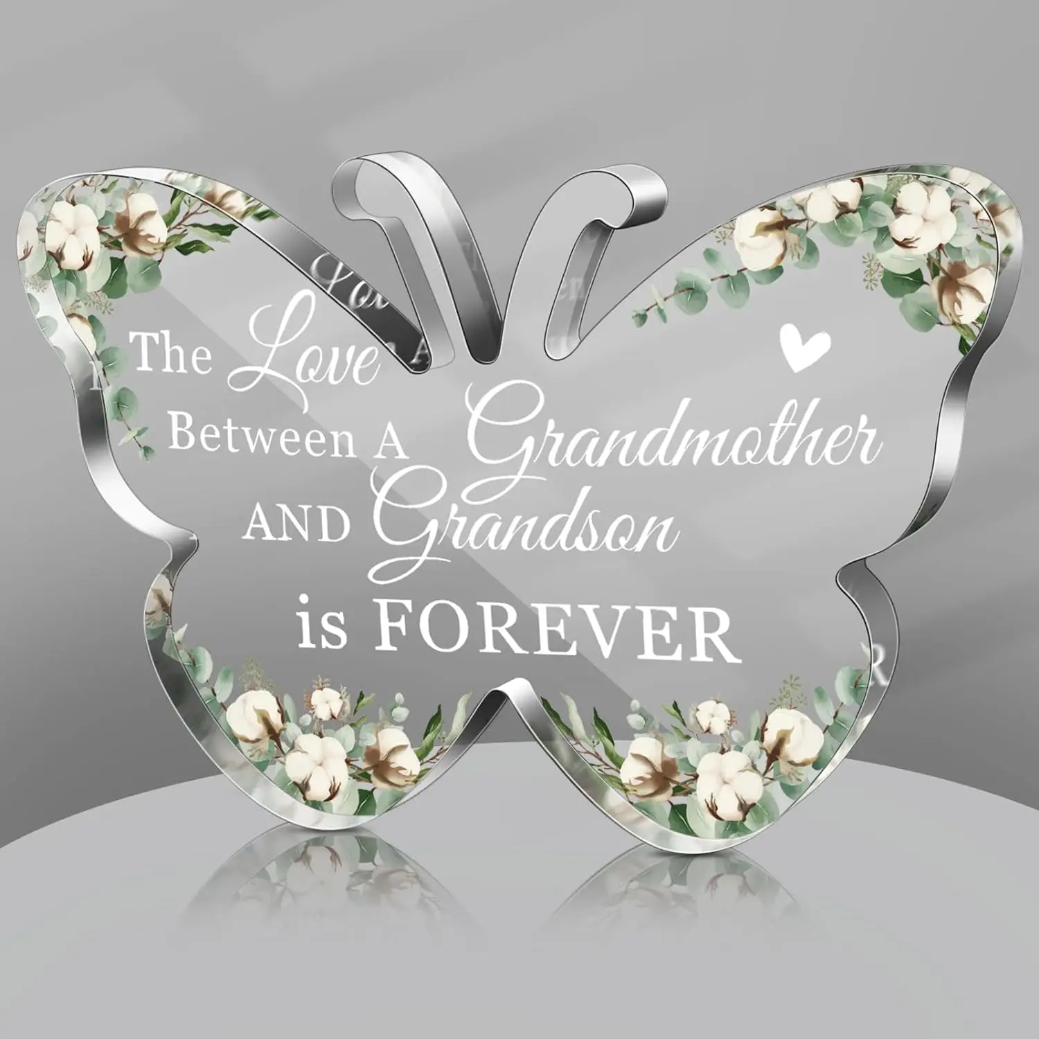 Grandma Gift Grandma Birthday Gift Acrylic Heart Shape Butterfly Shape Grandma Sign from Granddaughter Grandson  ﻿