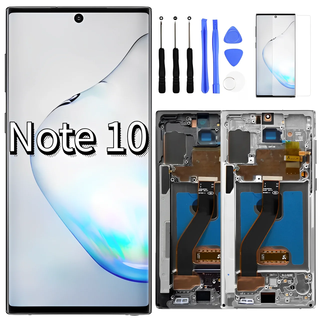 note 10 lcd For Samsung Galaxy Note 10 LCD Display SM-N970F SM-N970U SM-N9700/DS Touch Screen Digitizer Display 6.15\