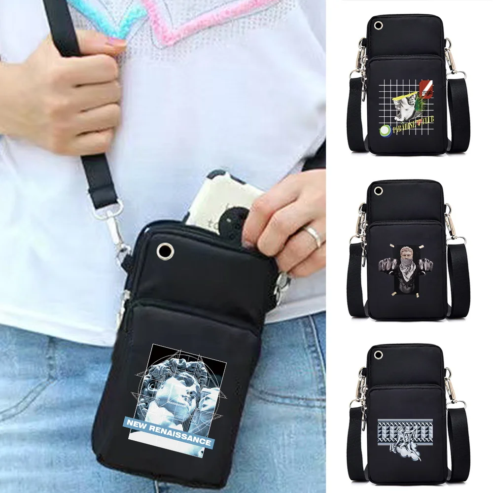 

For Samsung/Huawei/iphone Cell Phone Bags Outdoor Sport Arm Pouch Sculpture Series Mobile Phone Case Wristlets Wrist Package