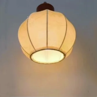 Chinese Bedroom Bedside Wall Lamp Modern Home Decoration Living Room Corridor Background Wall Lamps Printed Fabric Wall Lights