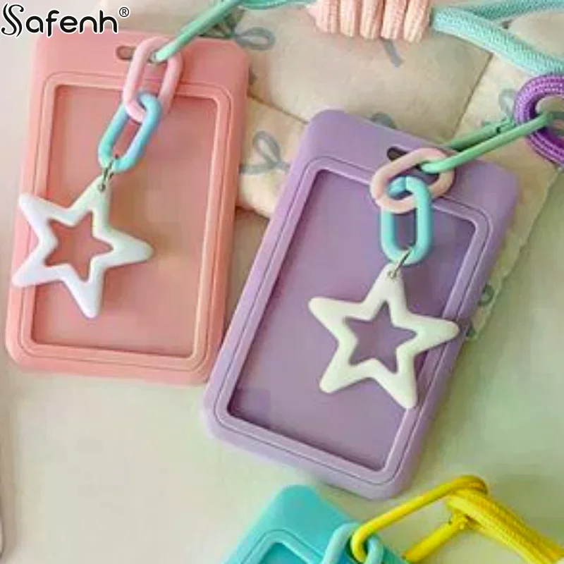 Slide Card Holder Bag for Kpop Photocard Collection  Capacity Keychain Anti-Lost Office Gift Idea