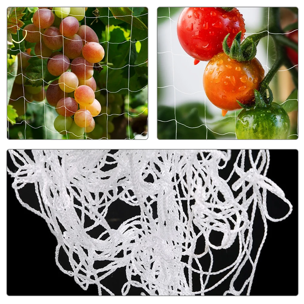 

2pcs Plant Support Vine Netting White Polyester Grid Climbing Trellis Garden Outdoor Flexible Mesh Plants Growth