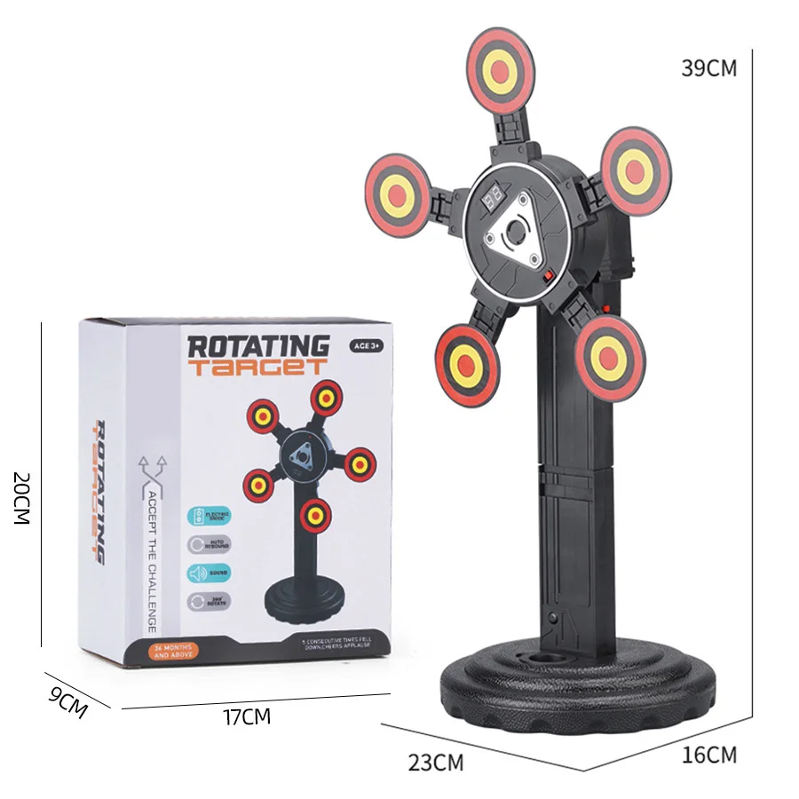 Alvo de pontuação eletrônica de reinicialização automática para armas Nerf AWM Pistola de bala macia Pulverizador de bola de gel contra prática 98K Coma frango