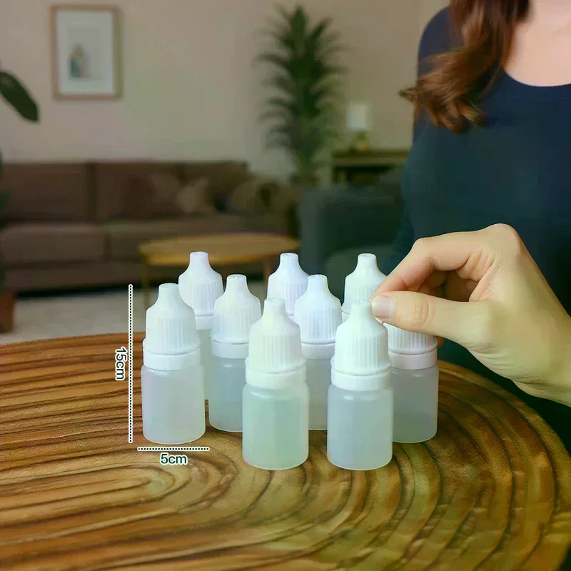 10PCS 5/10/15/20/30/50ml Empty Plastic Dropper Bottle Paint Beauty Oil Squeezable Refillable Bottle Cosmetics Storage Bottles