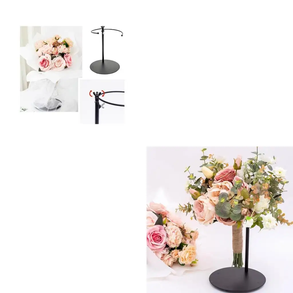  Iron Standing Rack For Weddings Showcasing Freshing Flowers And Potted Plant