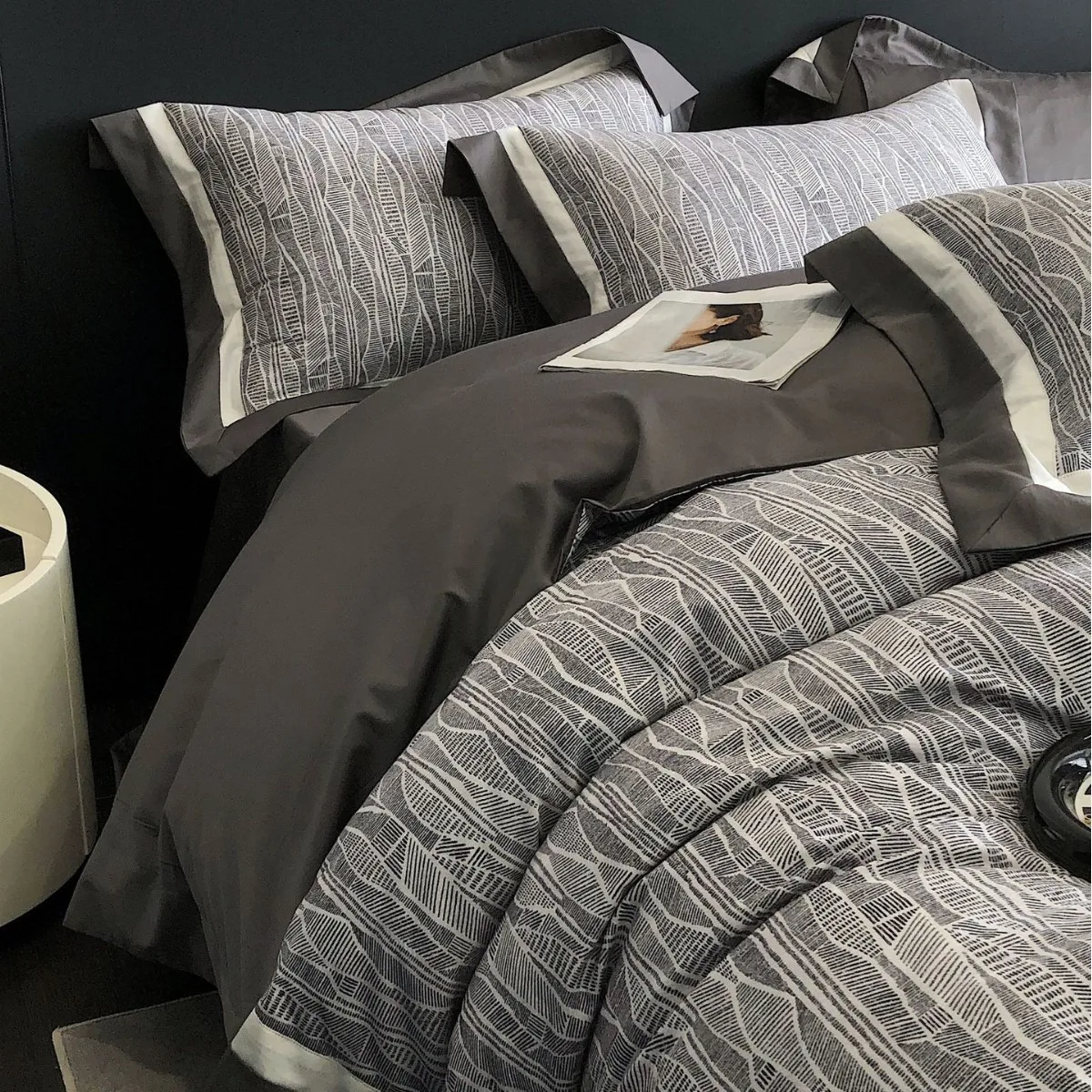 American Style Luxury Digital Printing Geometric PatternBedding Set Egyptian Cotton Soft Duvet Cover Bed Sheet Pillowcase 4Pcs