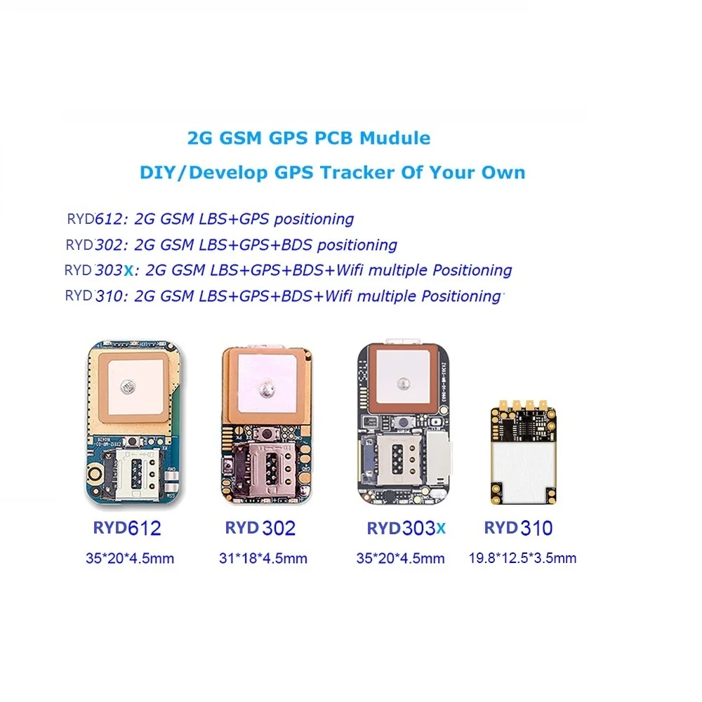 Smallest cheap 2G GSM GPS watch PCB board RYD303X, support GPS+Wifi+LBS+SMS tracking system and SOS calling RYD303X