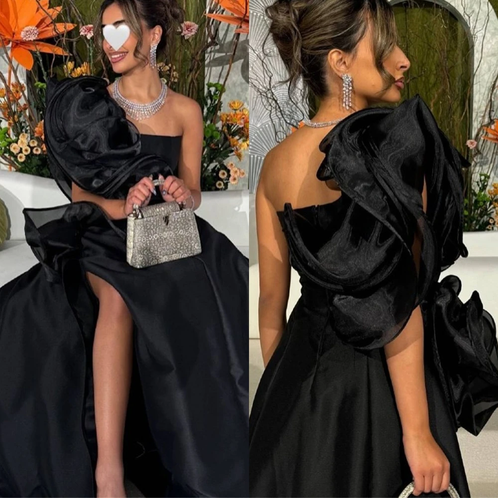 Атласное вечернее платье трапециевидной формы с разрезом на одно плечо, вечерние платья для выпускного вечера, изысканные платья для особых случаев