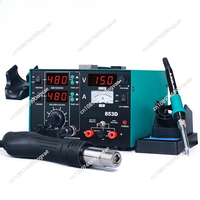 853D 1A BGA Soldering Iron Station With Hot Air Gun Rework Station DC Power Supply 3 In 1 SMD Soldering Tool