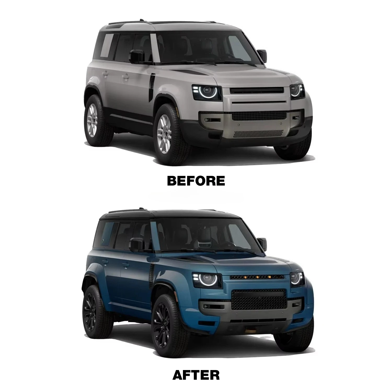 Upgrade OCTA Style Body Kit for Defender Front/Rear Bumper Wheel Arch Side Skirts...