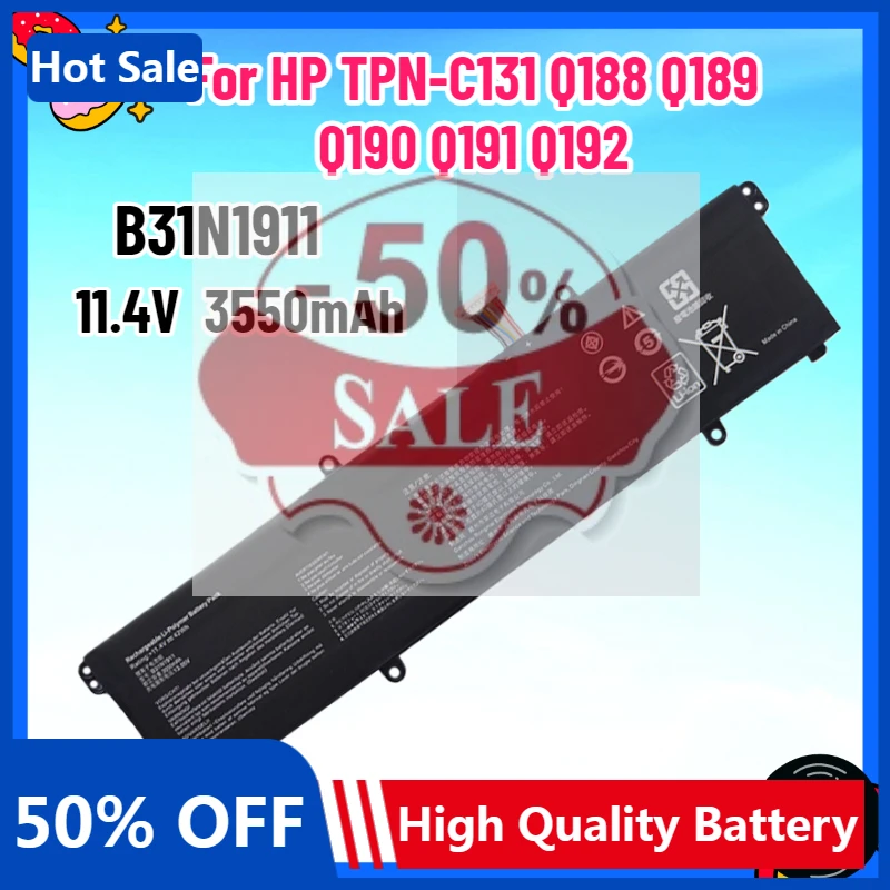 

New 11.4V 3550mAh C31N1911 B31N1911 Laptop Battery For Asus VivoBook Flip 14 TM420IA Series M413DA-WS51 F413FFK433FA V4050FF V40