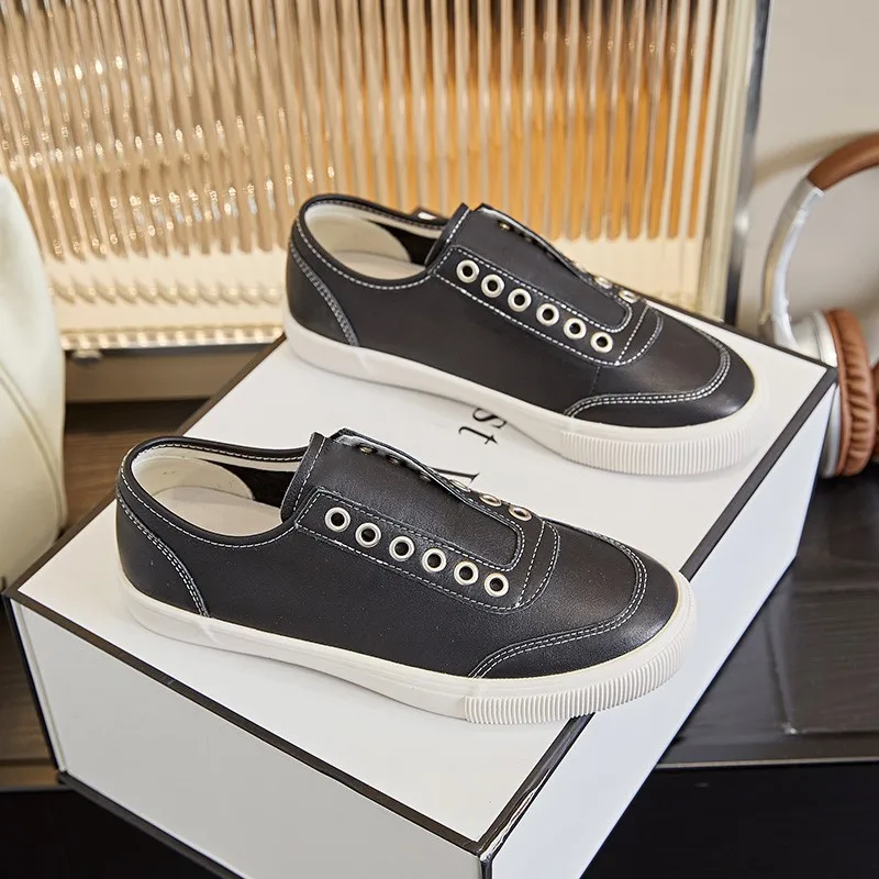 AIYUQI Women's Sneakers Genuine Leather 2024 Fall New Flat Casual Shoes Women Slip-on Ladies Board Shoes