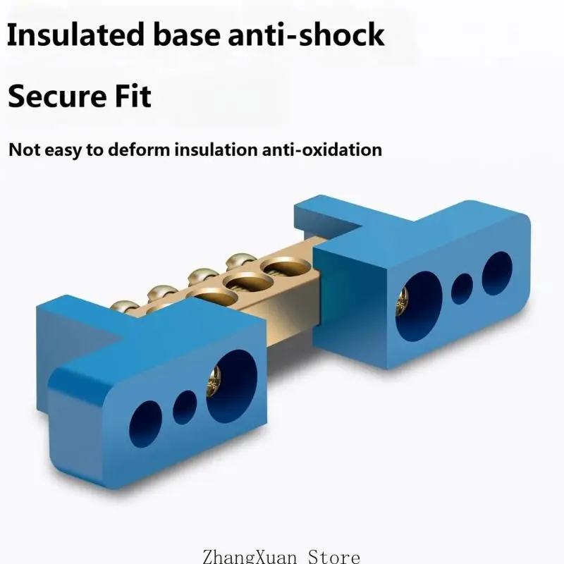 Heavy Duty Plastic Housing Copper Grounding Terminals Grounding Connector for Home & Industrial Electrical Installations 3XUF