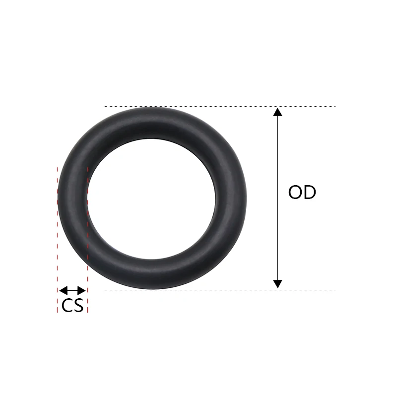 10Pcs  EPDM o Rings CS 5mm OD 15 ~ 150mm Acid and Alkali Resistance Water Resistance Friction Resistance o-ring Black