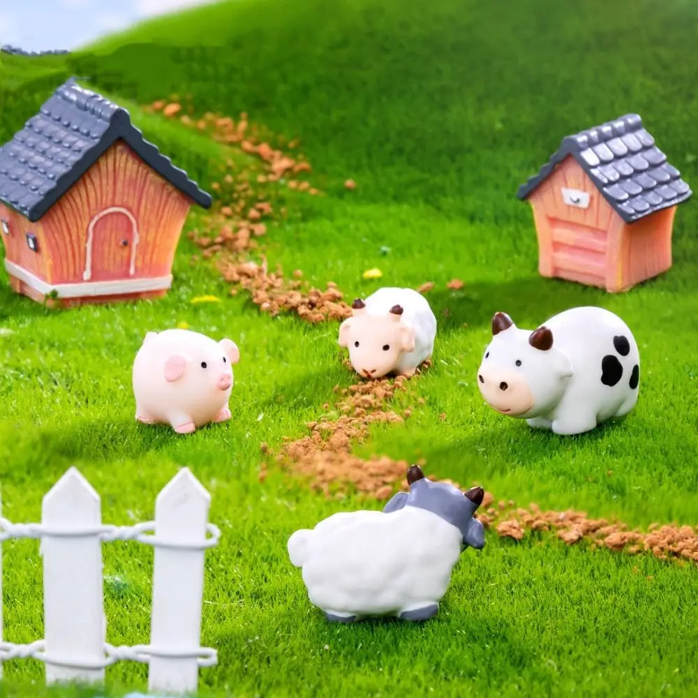 

Cute DIY Animals Statue Animals Model Home Decoration Miniature Figurines Microlandscape Resin Mini Animals Figurine