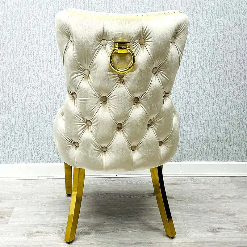 LTT Nordic light luxury back chair Modern simple dining chair Household Italian creative leather chair