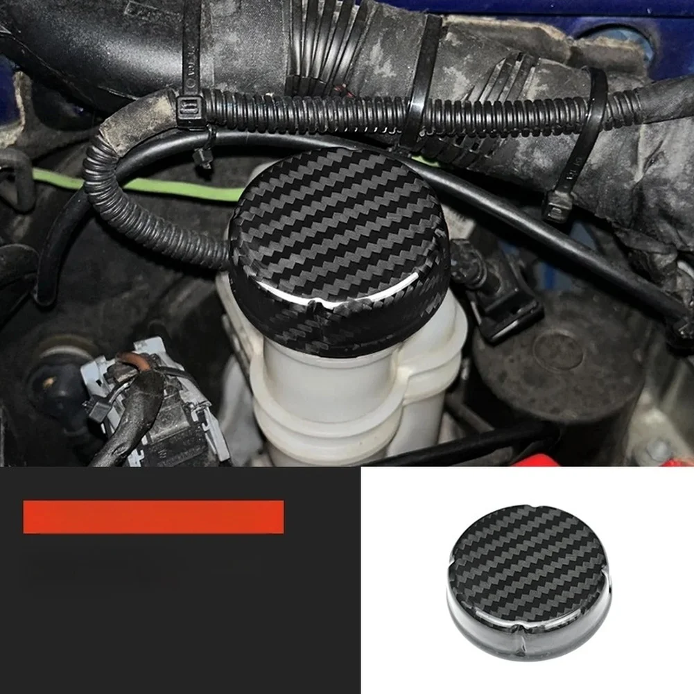 

Carbon Fiber Brake Fluid Reservoir Cap Cover for Abarth and For Fiat 500 500C 2008 to 2024 Racing Style Finish