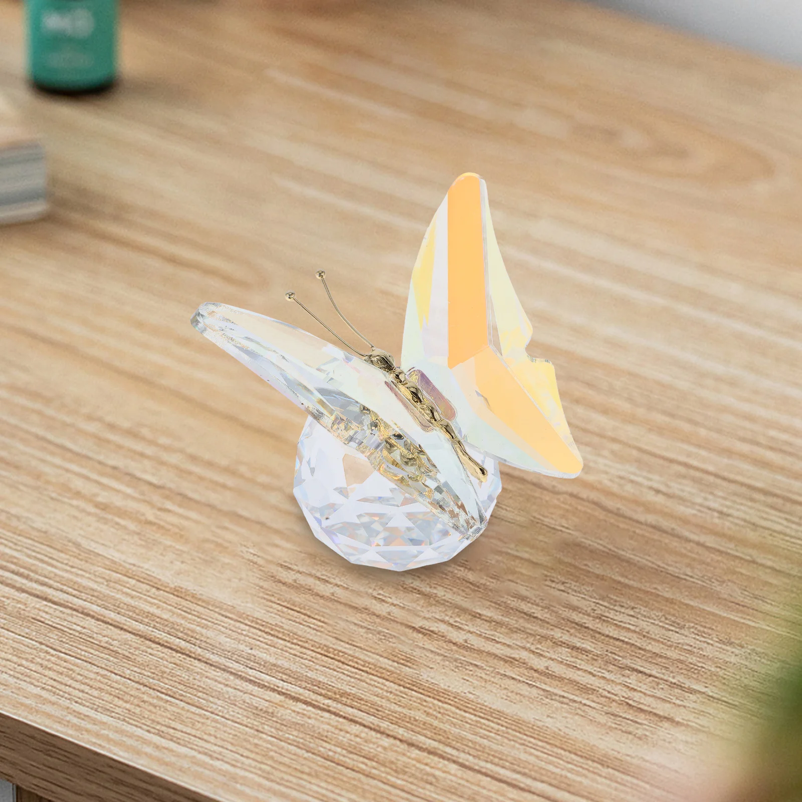 

Crystal Butterfly Decor Intricate Detailing Shimmering Finish Room Desktop Shelf Gift