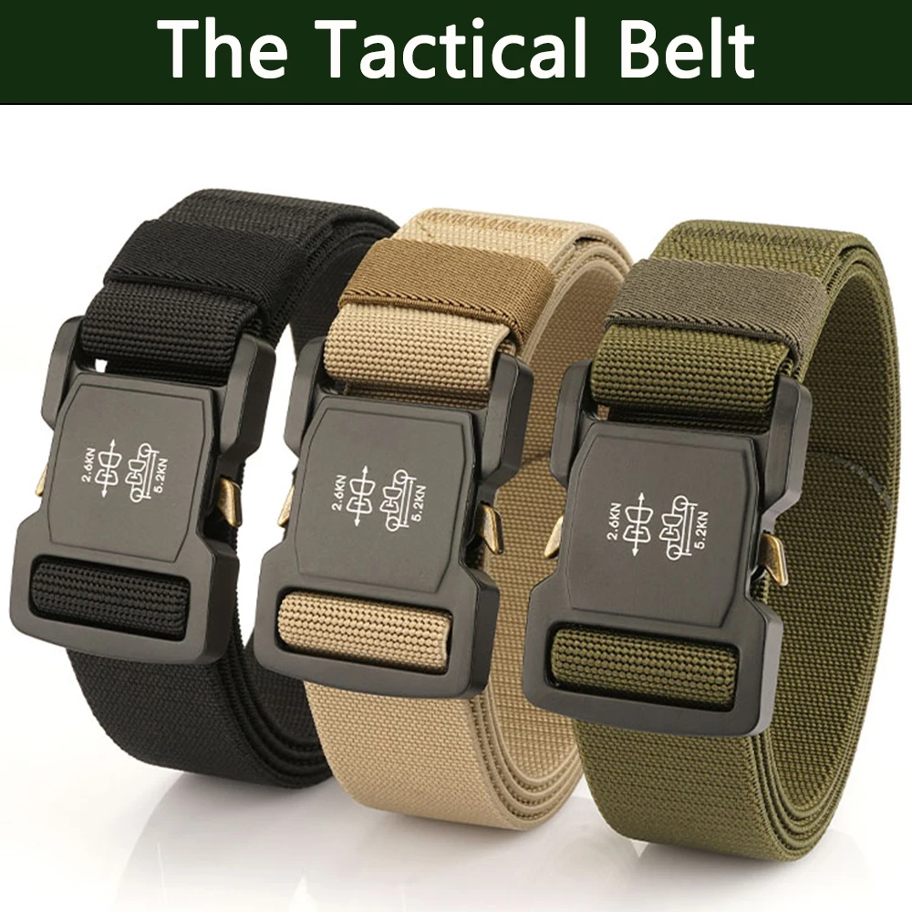 TUSHI Genuine New Military Belt Quick Release Outdoor Tactical Belt Soft Real Nylon Sports Accessories Men And Women Black Belt