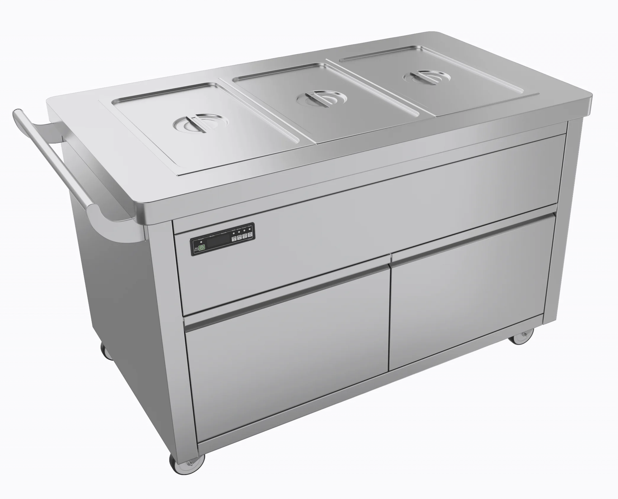 Bain Marie Stainless Steel Hot Food Serving Dishes Food Cart Smart Insulated Food Warmer Trolley