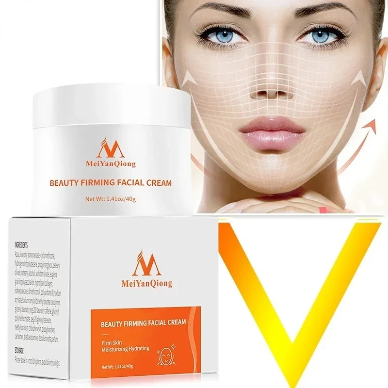 Meiyanqiong Firming Face Cream Moisturizing Whitening Face Care Anti-winkle Anti Aging V-face Thin Face Cream