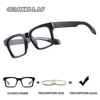 Gafas graduadas CRIXALIS para hombre y mujer, monturas de gafas cuadradas a la moda, gafas ópticas para mujer, lentes personalizadas para hombre UV400
