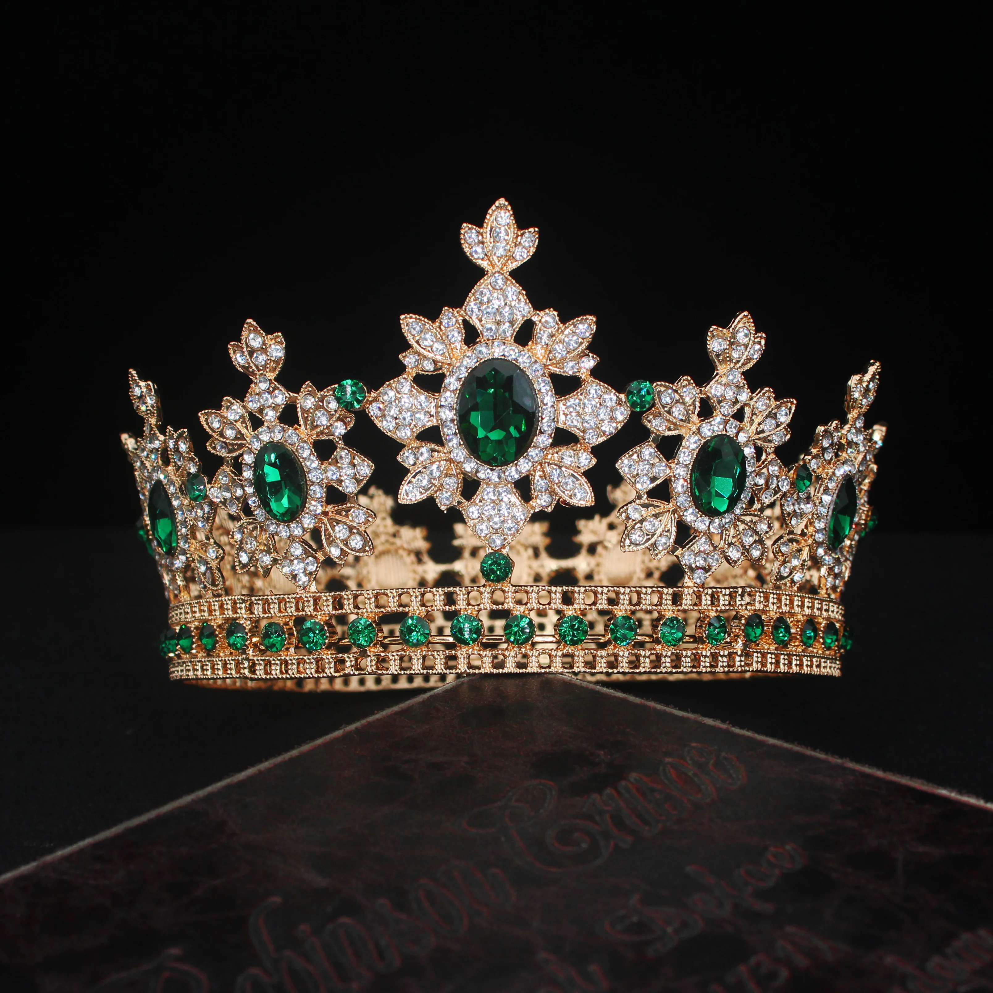 Crystal Queen Bridal Crown For Women Luxury Full Circle Wedding Tiara Pageant Prom Headpiece Wedding Bride Hair Accessories