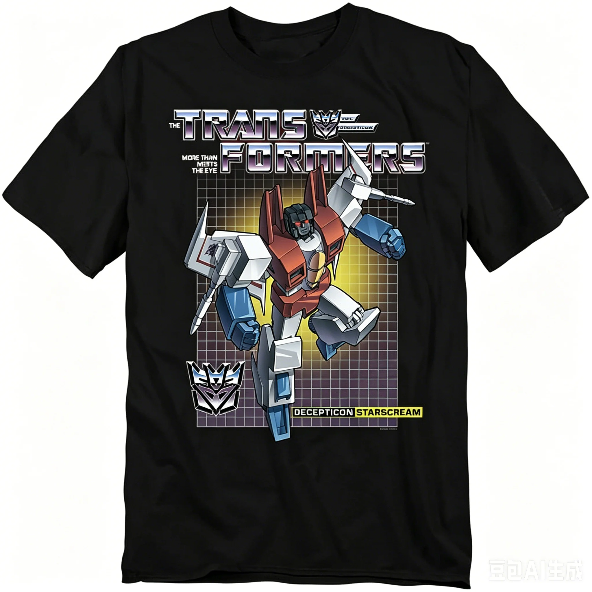 

Transformers Kids Red T-shirt, Vintage Grid Starscream Decepticon Letter Print Short Sleeve Tops, Summer Toddler Boys Gift Tee