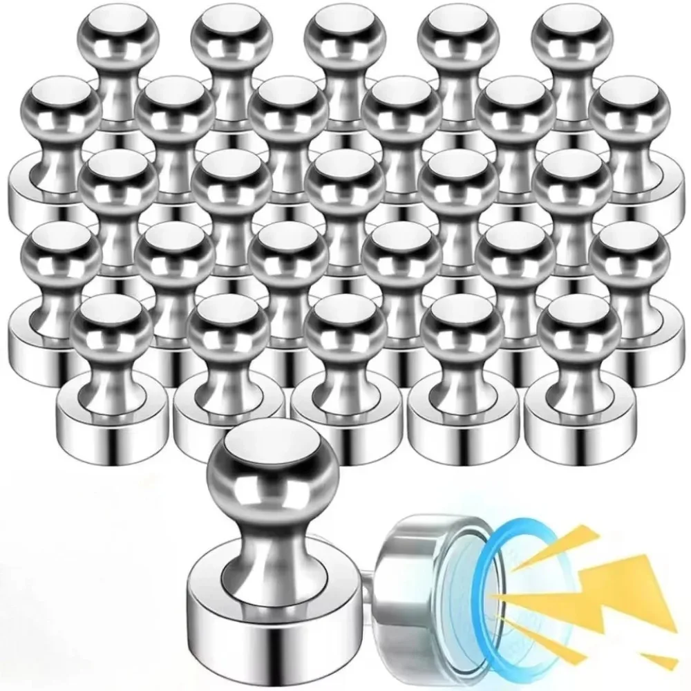 Magnetic Thumbtacks 12x16mm Cone Shape Magnet Pins Multi-scene Metal Magnet Nails for Fridge Household Storage Organizer