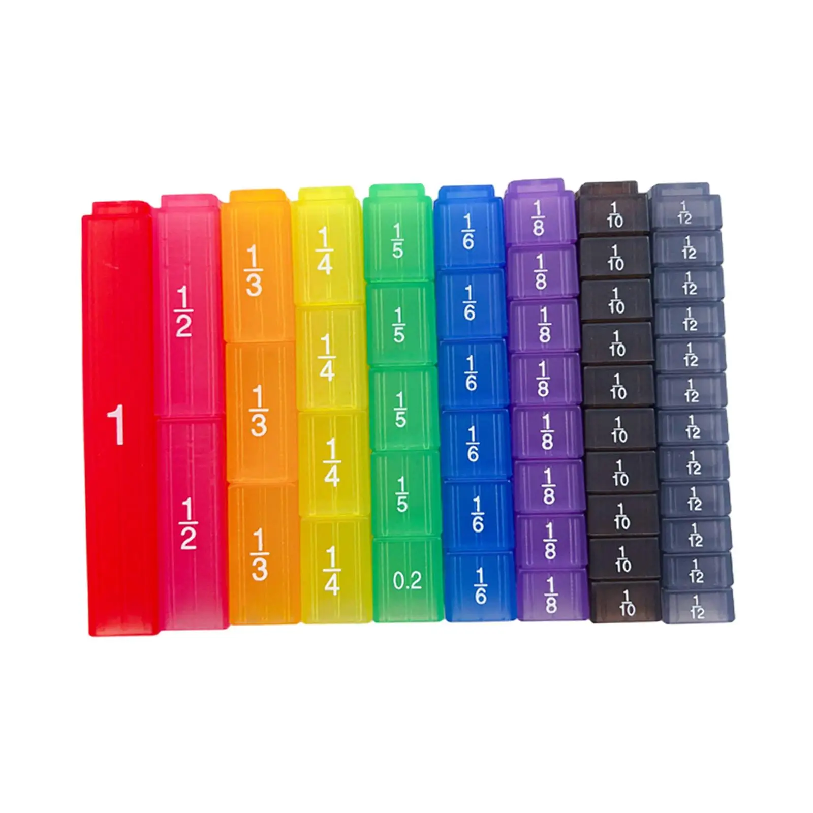 Fraction Cube 51 Pieces Colorful Fraction Cube for Homeschool Supplies Elementary Classroom Kids Teaching Aids