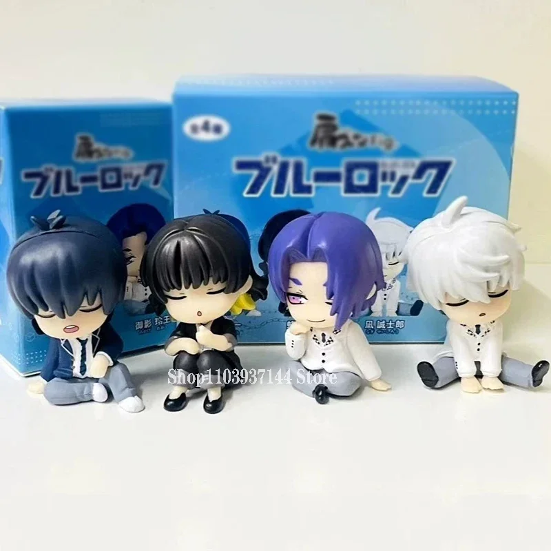 

Anime Blue Lock Figurine Reo Mikage Figures Bachira Meguru Nagi Seishiro Isagi Yoichi Action Figure Q Version Statue PVC Toys